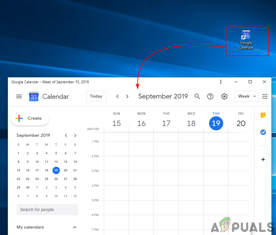 make a google calendar shortcut for my mac desktop